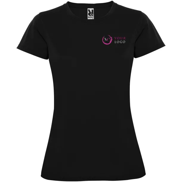 Montecarlo short sleeve women's sports t-shirt - Roly Crna