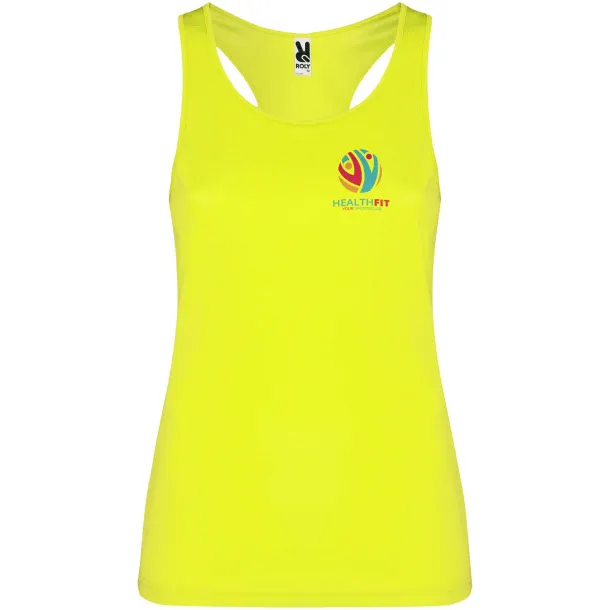 Shura ženska sportska majica bez rukava - Roly Fluor Yellow