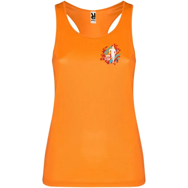 Shura ženska sportska majica bez rukava - Roly Fluor Orange