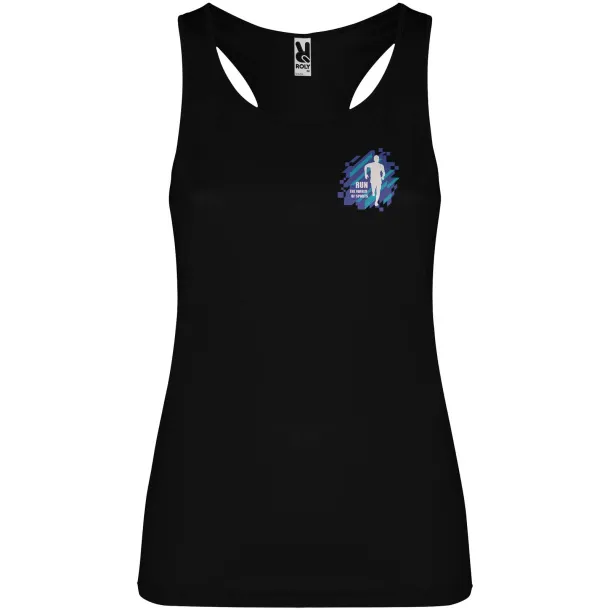 Shura women's sports vest - Roly Solid black
