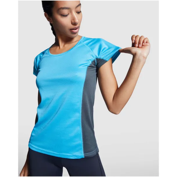 Shanghai short sleeve women's sports t-shirt - Roly Fluor Yellow Solid black