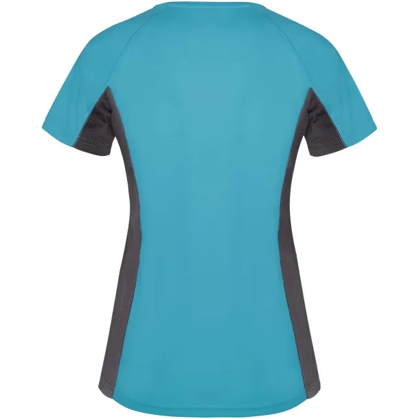 Shanghai short sleeve women's sports t-shirt - Roly Turquois Dark Lead