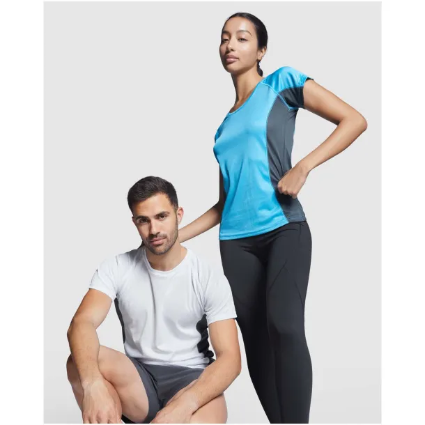Shanghai short sleeve women's sports t-shirt - Roly Fluor Green Solid black