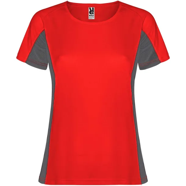 Shanghai short sleeve women's sports t-shirt - Roly Red Dark Lead