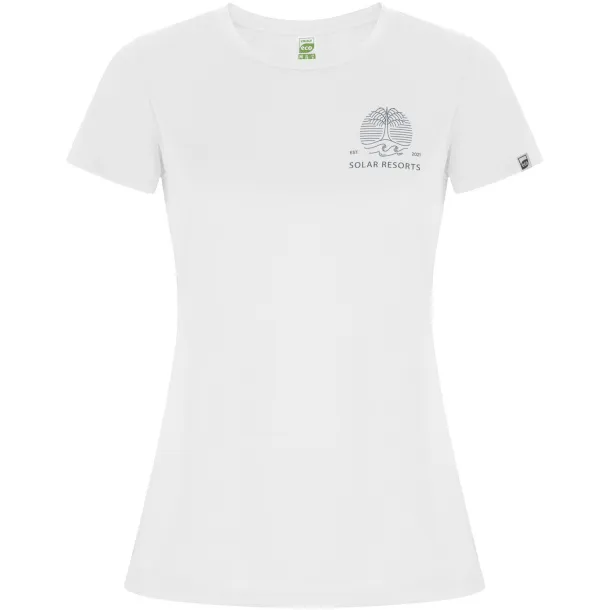 Imola short sleeve women's sports t-shirt - Roly White