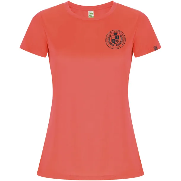 Imola short sleeve women's sports t-shirt - Roly Fluor Coral