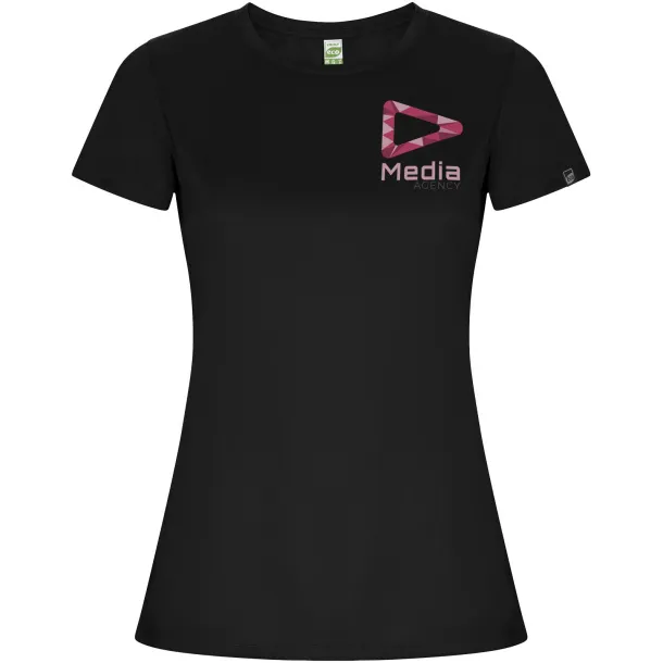 Imola short sleeve women's sports t-shirt - Roly Crna