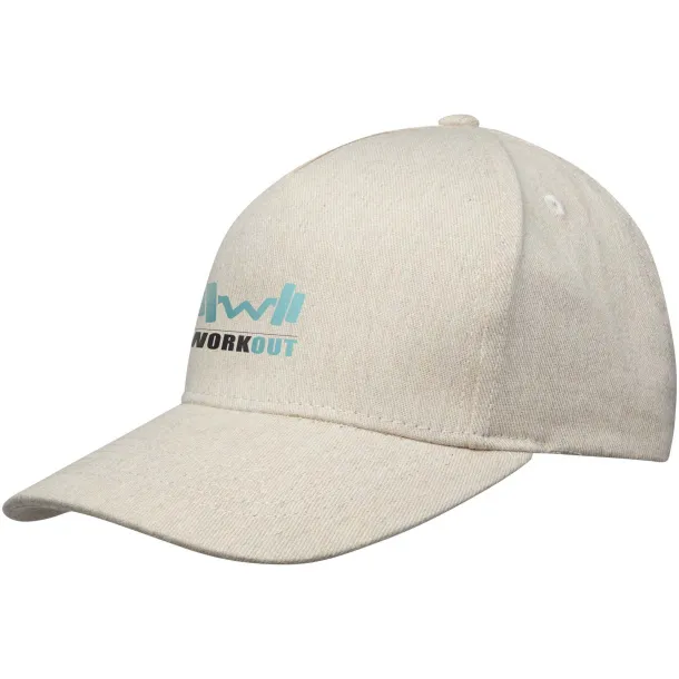 Onyx 5 panel Aware™ recycled cap - Elevate NXT Oatmeal