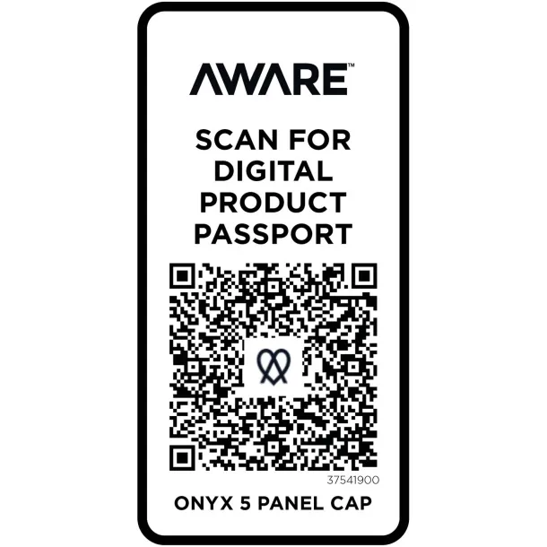 Onyx 5 panel Aware™ recycled cap - Elevate NXT Crna