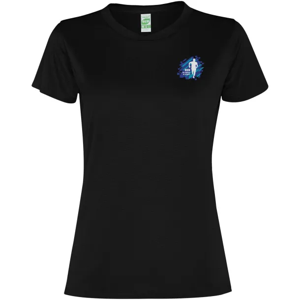 Slam short sleeve women's sports t-shirt - Roly Crna