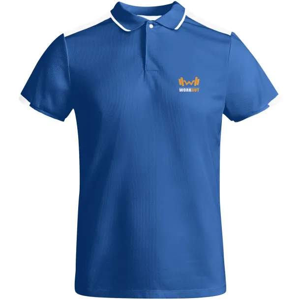 Tamil short sleeve kids sports polo - Roly Royal blue White