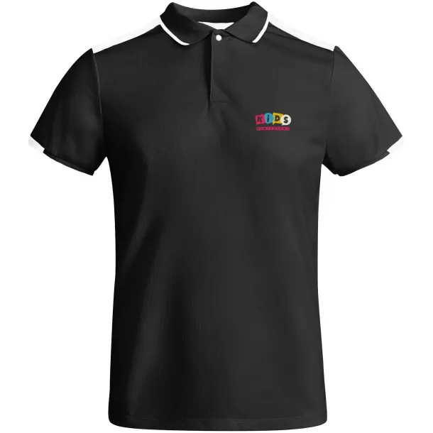 Tamil dječja sportska polo majica s kratkim rukavima - Roly Solid black Bijela