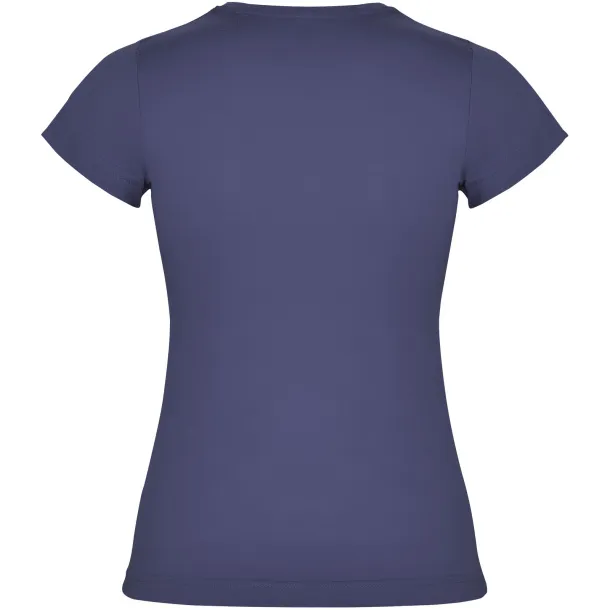 Jamaica short sleeve women's t-shirt - Roly Blue Denim