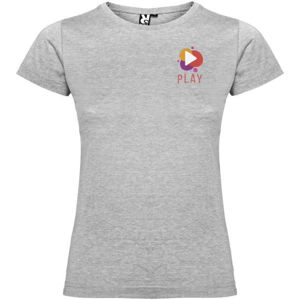 Jamaica short sleeve women's t-shirt - Roly Marl Grey