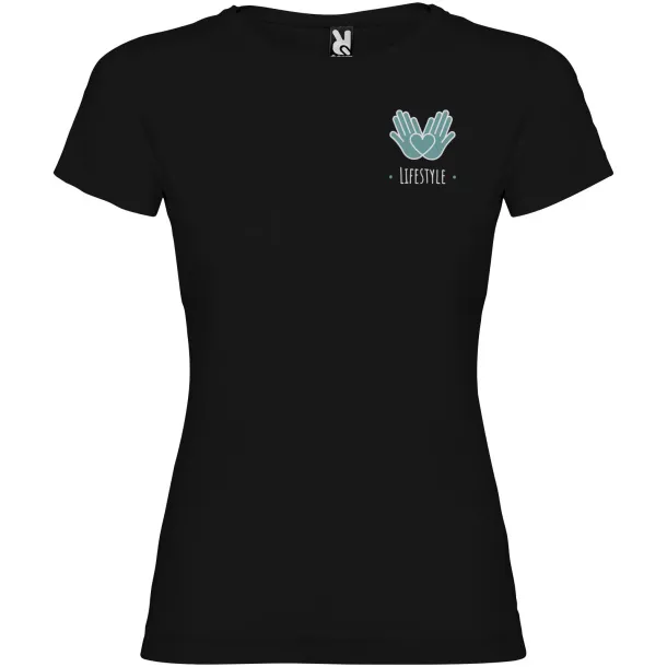 Jamaica short sleeve women's t-shirt - Roly Solid black