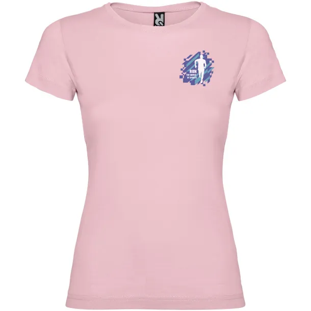 Jamaica short sleeve women's t-shirt - Roly Light pink