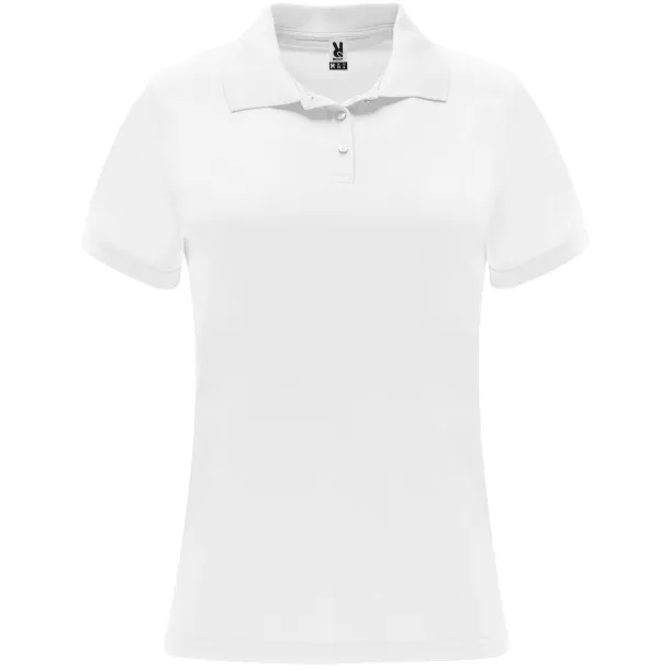 Monzha short sleeve women's sports polo - Roly White