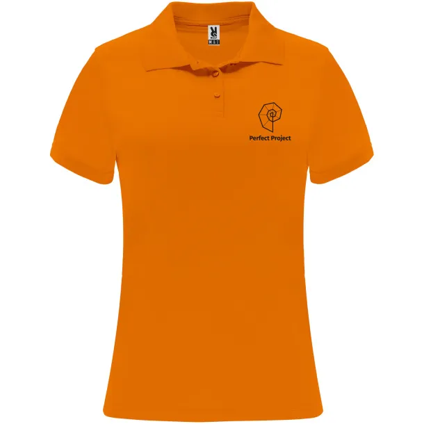 Monzha ženska sportska polo majica kratkih rukava, 150 g/m² - Roly Fluor Orange