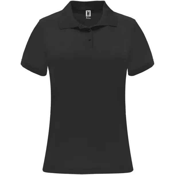 Monzha ženska sportska polo majica kratkih rukava, 150 g/m² - Roly Crna