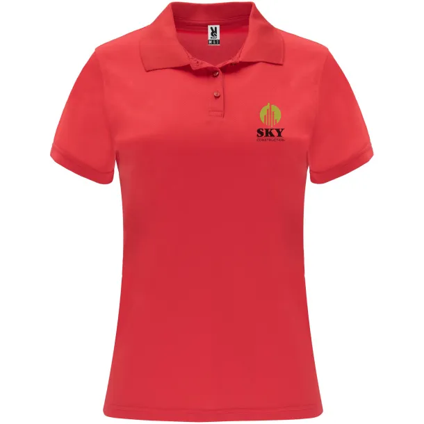 Monzha ženska sportska polo majica kratkih rukava, 150 g/m² - Roly Crvena