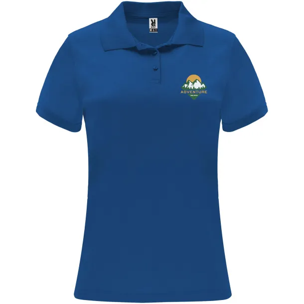 Monzha short sleeve women's sports polo - Roly Royal blue