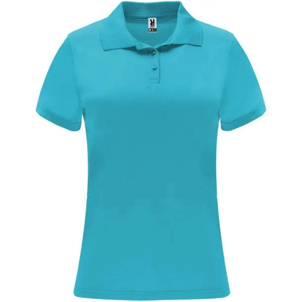 Monzha short sleeve women's sports polo - Roly Turquois