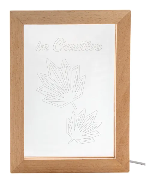 Woodiframe LED personalizirani svjetlosni trofej Prirodna Prozirno