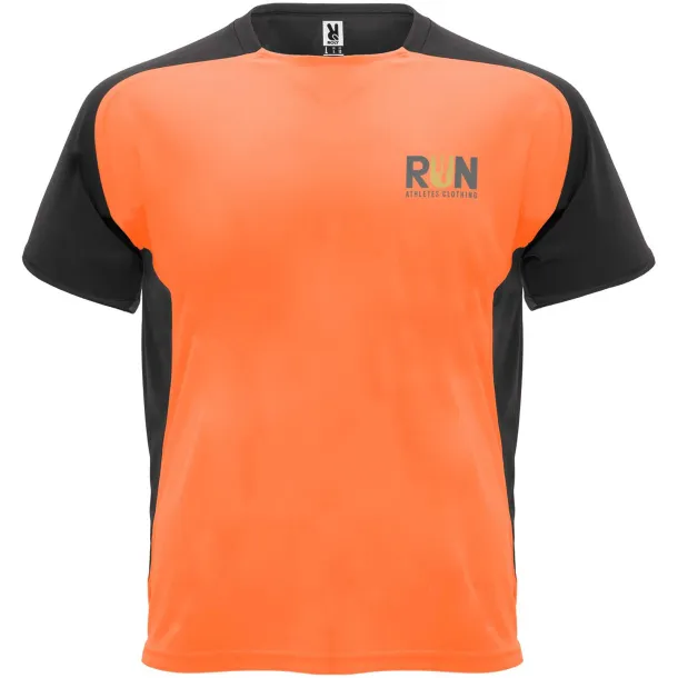Bugatti short sleeve unisex sports t-shirt - Roly Fluor Orange Crna