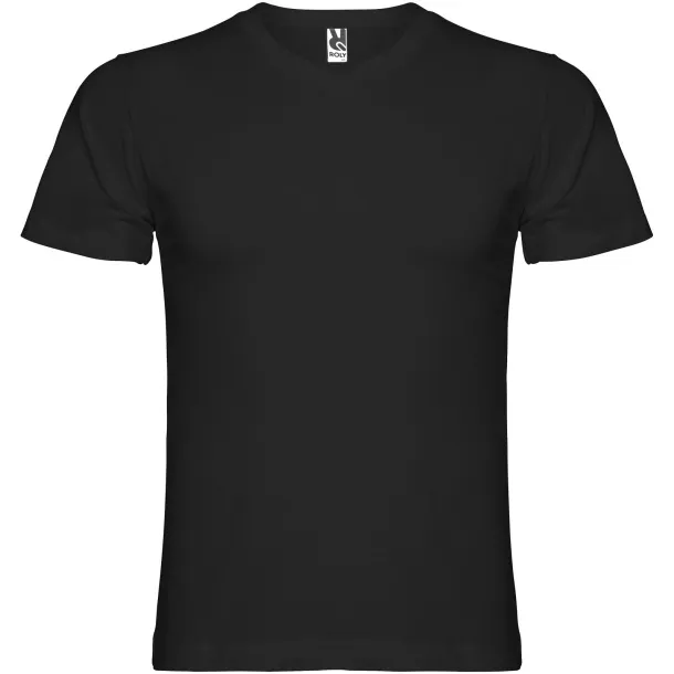 Samoyedo short sleeve men's v-neck t-shirt - Roly Crna