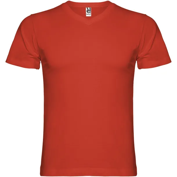 Samoyedo short sleeve men's v-neck t-shirt - Roly Red