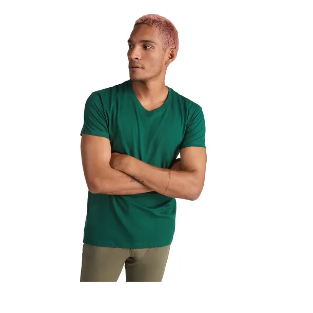 Samoyedo short sleeve men's v-neck t-shirt - Roly Red