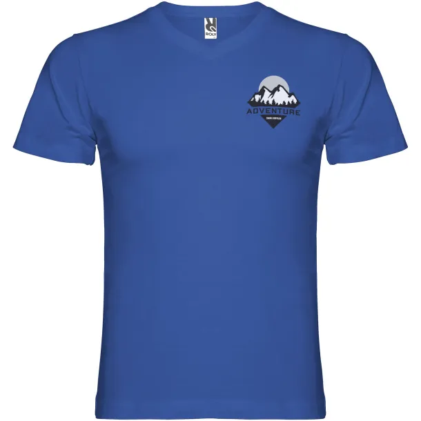 Samoyedo short sleeve men's v-neck t-shirt - Roly Royal blue