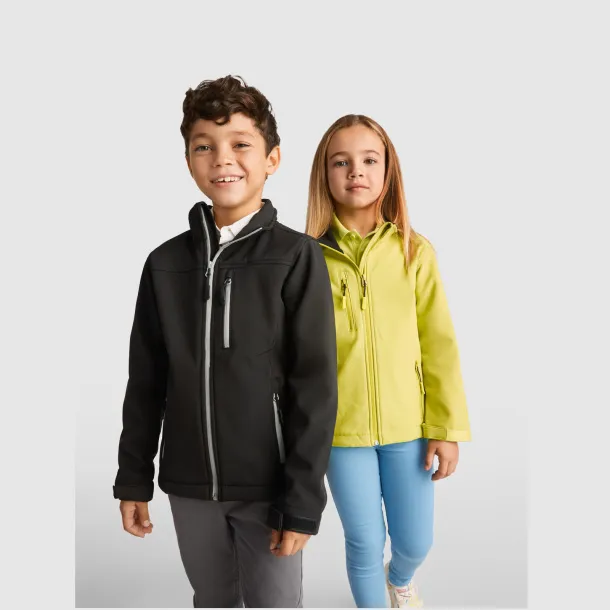Antartida kids softshell jacket - Roly Solid black