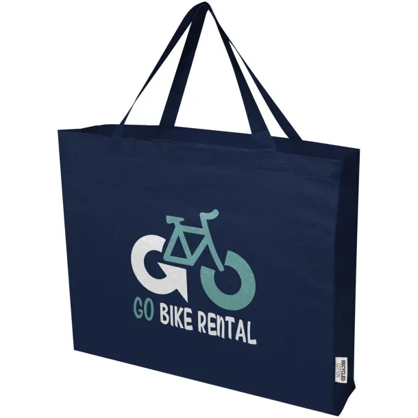 Odessa 220 g/m² GRS recycled cotton tote bag 40L Navy Blue