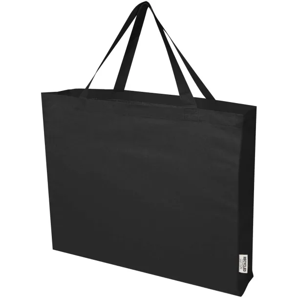 Odessa 220 g/m² GRS recycled cotton tote bag 40L Crna