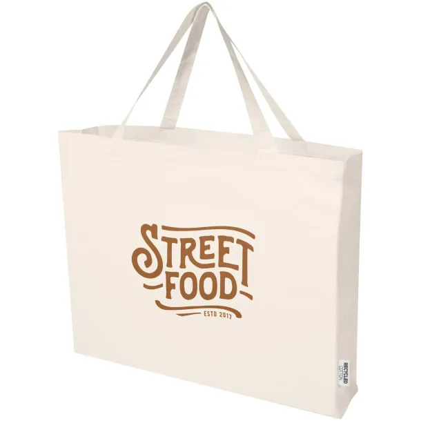 Odessa 220 g/m² GRS recycled cotton tote bag 40L Natural