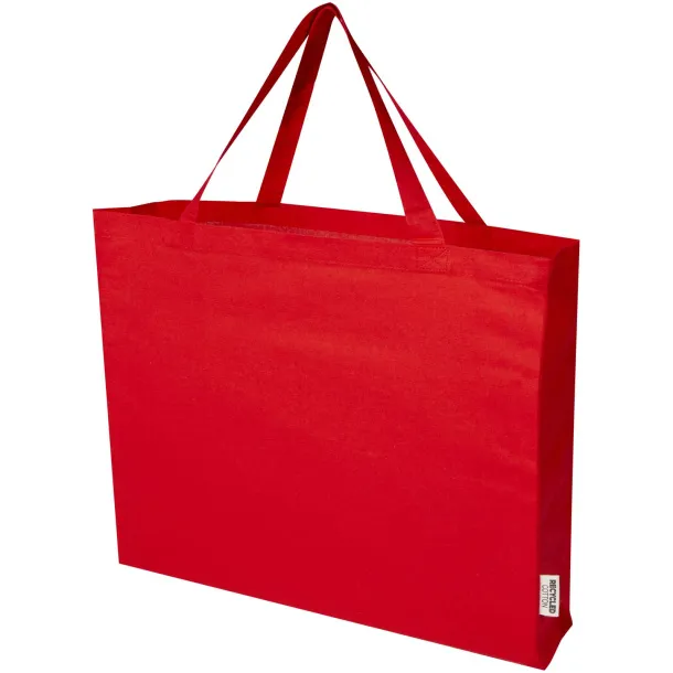 Odessa 220 g/m² GRS recycled cotton tote bag 40L Red