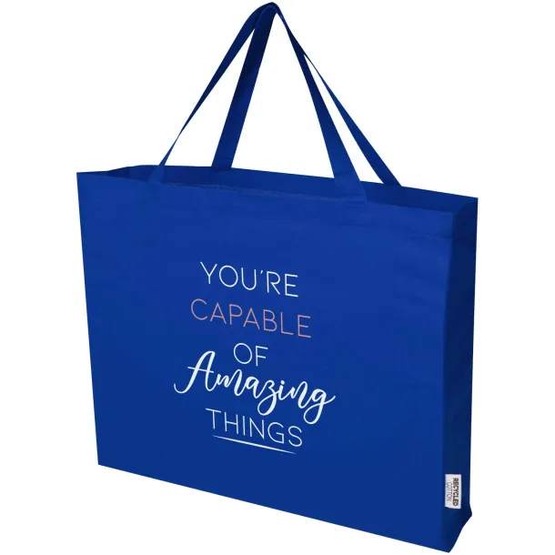 Odessa 220 g/m² GRS recycled cotton tote bag 40L Royal blue