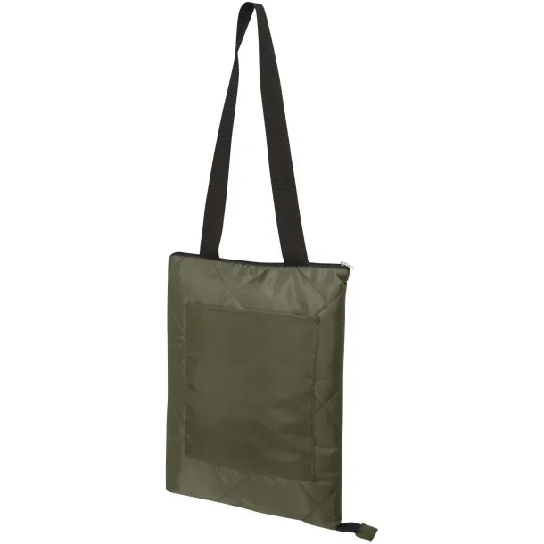 Clary GRS recycled polyester picnic blanket Forest green