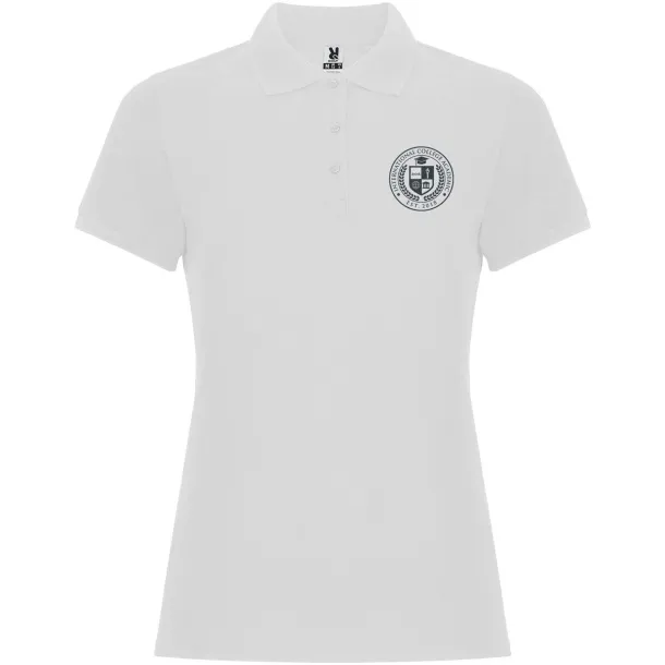 Pegaso Premium ženska polo majica s kratkim rukavima, 220 g/m² - Roly Bijela