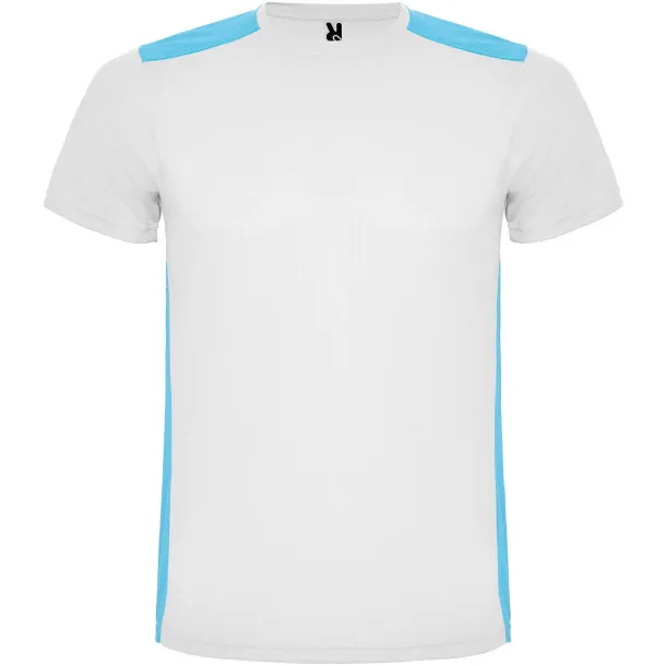 Detroit short sleeve kids sports t-shirt - Roly White Turquois