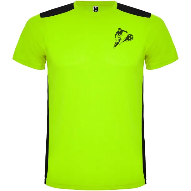 Detroit dječja sportska majica kratkih rukava - Roly Limeta Solid black