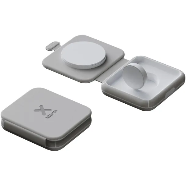 Xtorm XWF21 15W foldable 2-in-1 wireless travel charger - Xtorm Grey
