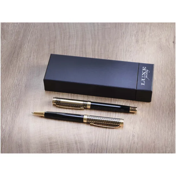 Legato set kemijske i roller olovke (plava tinta) - Luxe Zlatna