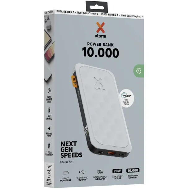 Xtorm FS510 Fuel Series 20W prijenosna baterija, 10.000 mAh - Xtorm Bijela