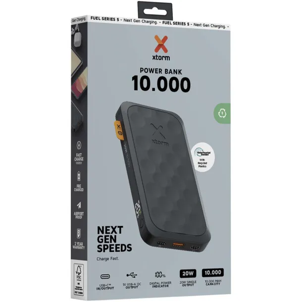 Xtorm FS510 Fuel Series 20W prijenosna baterija, 10.000 mAh - Xtorm Transparent black