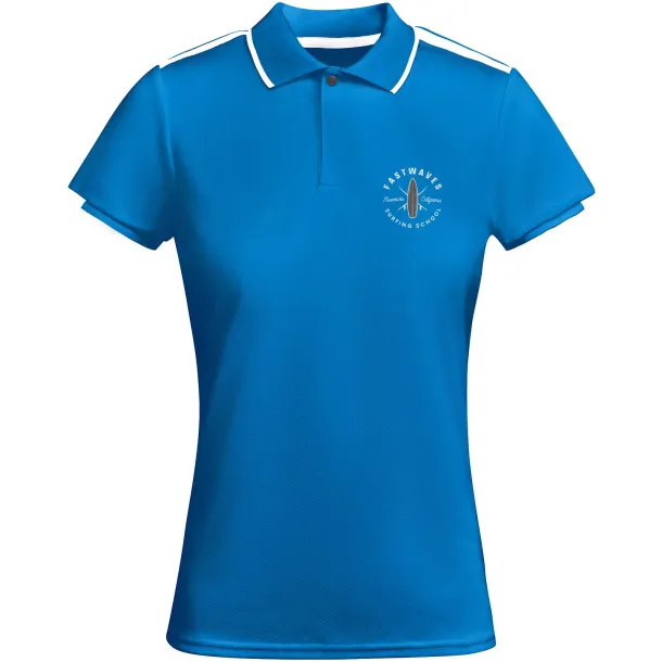 Tamil ženska sportska polo majica s kratkim rukavima, 140 g/m2 - Roly Kraljevski plava Bijela