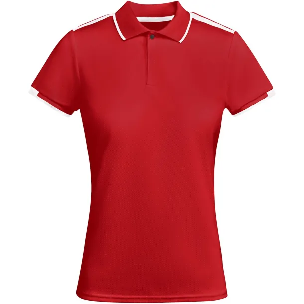 Tamil ženska sportska polo majica s kratkim rukavima, 140 g/m2 - Roly Crvena Bijela
