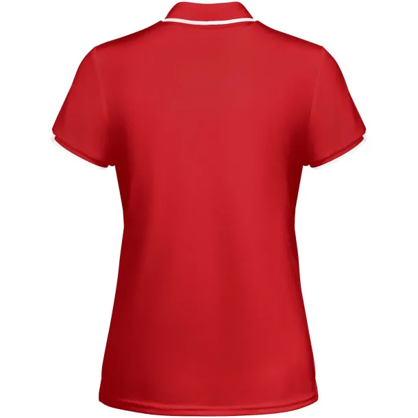 Tamil short sleeve women's sports polo - Roly Red White