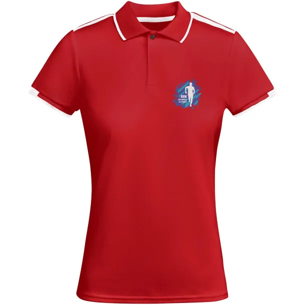 Tamil ženska sportska polo majica s kratkim rukavima, 140 g/m2 - Roly Crvena Bijela